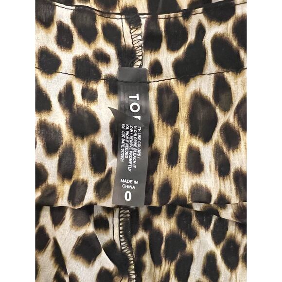 Torrid Leopard Print Sheer Chiffon Kimono Cover Up 0X Summer Beach Pool - Picture 4 of 6